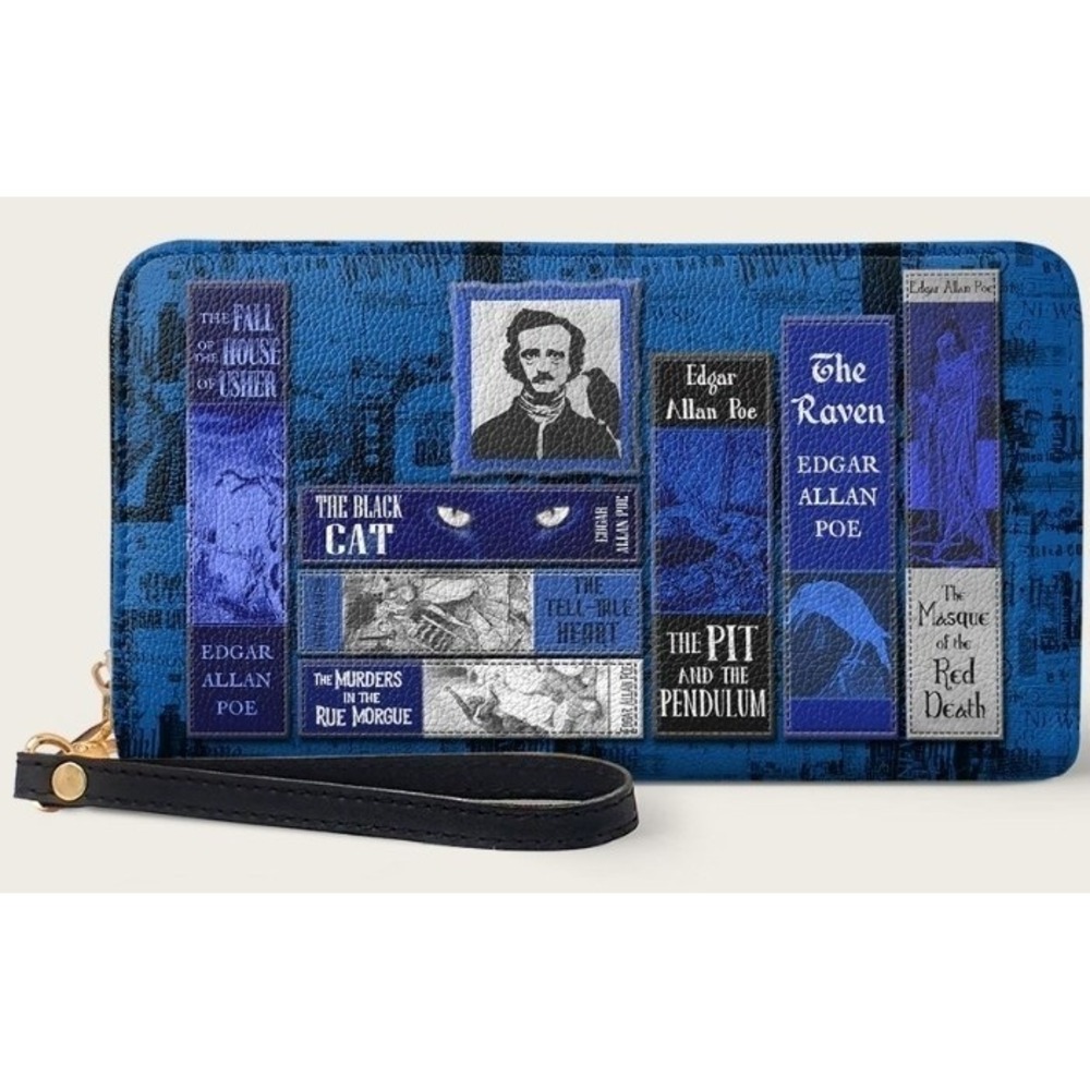 Poe's Library Midnight InkWallet Horror Goth Halloween New NWT Grudge Raven